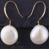 11x12mm baroque pearl earrings 14k luxury mesmerizing gift earbob aaa irregular cultured