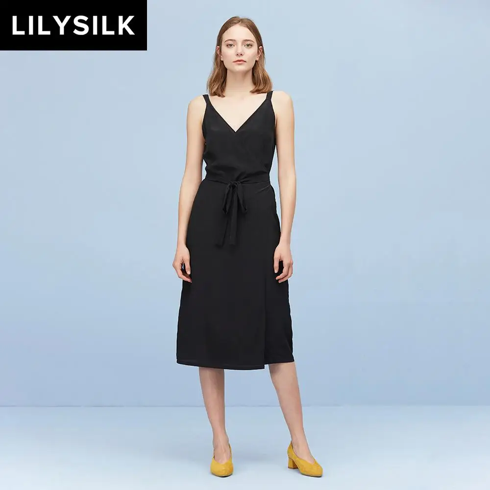 Платье LilySilk женское шелковое пикантная модная кофта с запахом бесплатная
