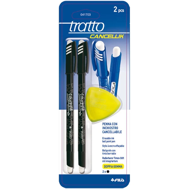 Ballpoint pens set Tratto Cancellik write-erase with an eraser stationery for writing | Канцтовары для офиса и дома
