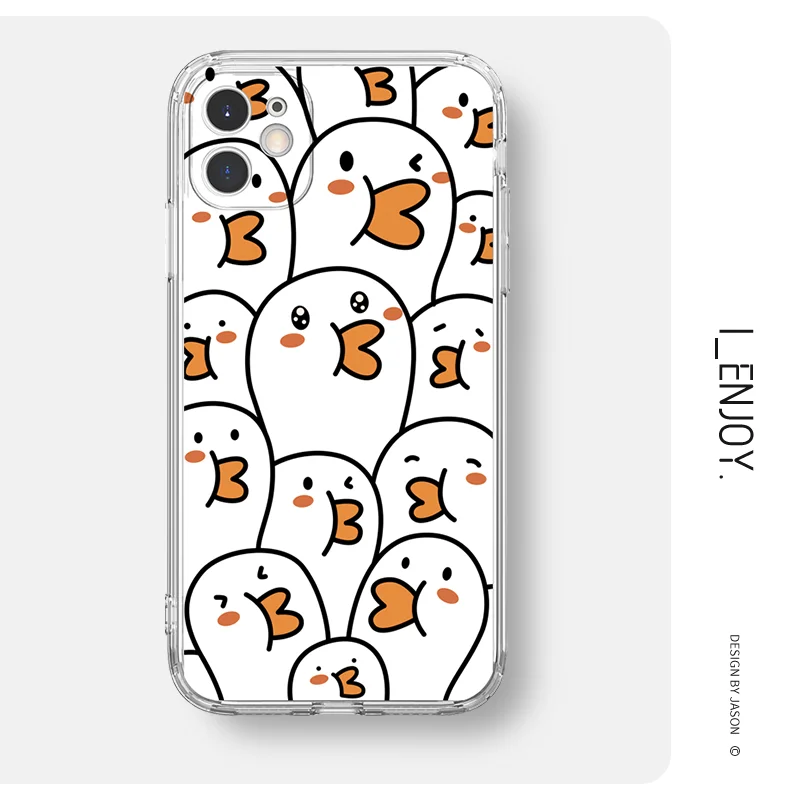 

Оригинальный мягкий прозрачный Милый Забавный противоударный чехол для телефона Apple iPhone 13, 12, 11 Pro Max, X, XR, XS, 8, 7 Plus, SE 2020