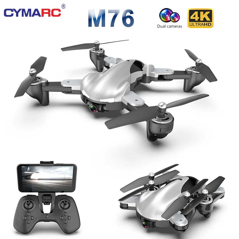 Складной Профессиональный радиоуправляемый Дрон M76 с 4K 1080P HD камерой Wi Fi FPV
