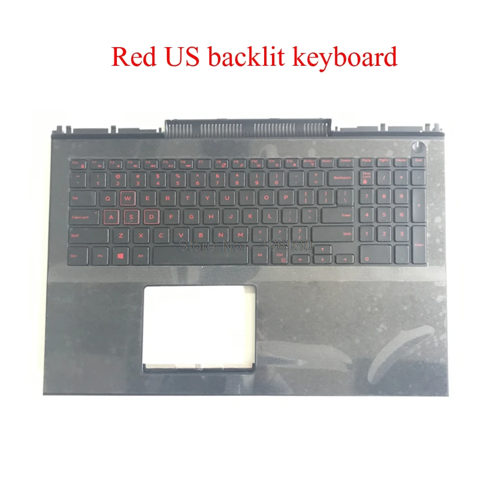 US red backlit Ноутбук Palmrest Клавиатура для ноутбука DELL Inspiron 15 7000 7566 7567 0MDC8K MDC8K 03R0JR 3R0JR 0MDC8K MDC8K США подсветкой верхний чехол - Цвет: US red backlit