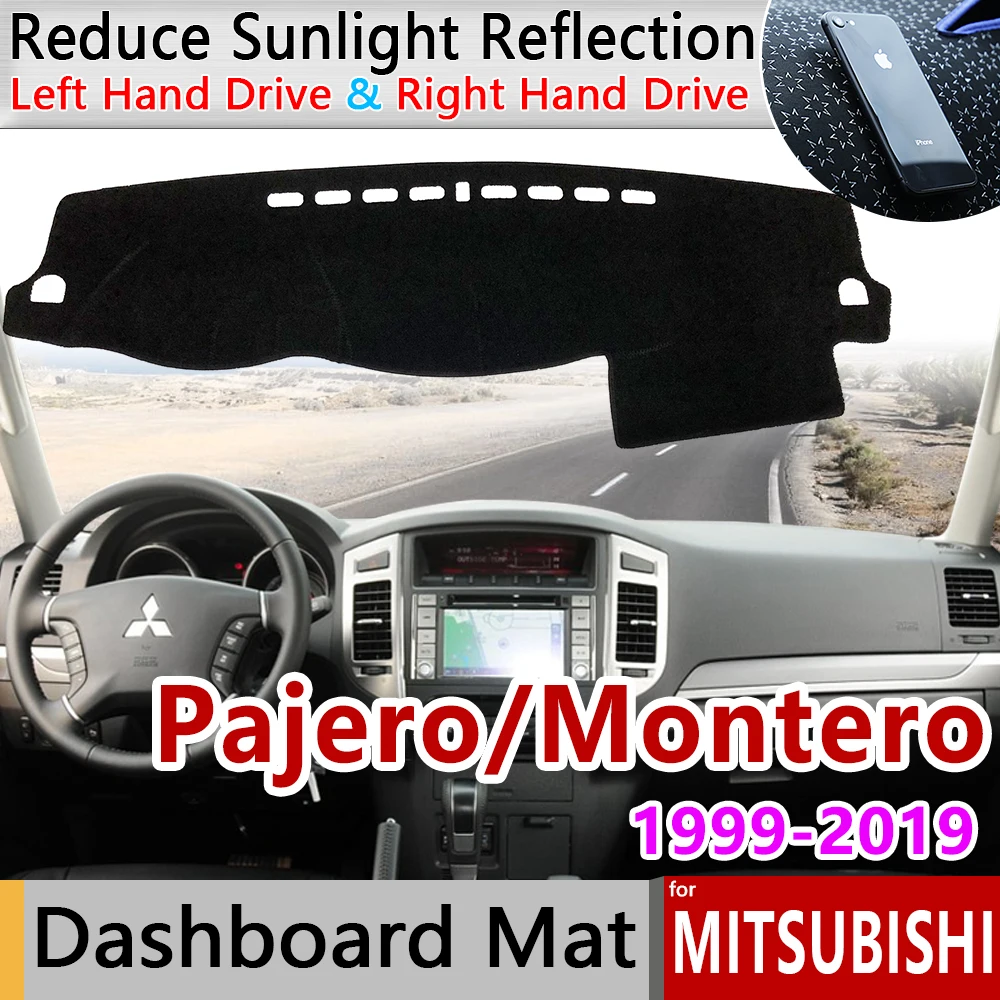 Противоскользящий коврик для приборной панели Mitsubishi Pajero Shogun Montero 1999 ~ 2019 V60 V73 V77 V80