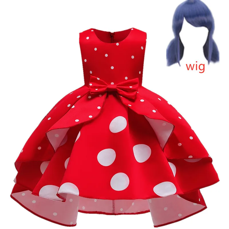 Карнавальное платье для девочек на день рождения красная жука игрушки ретро