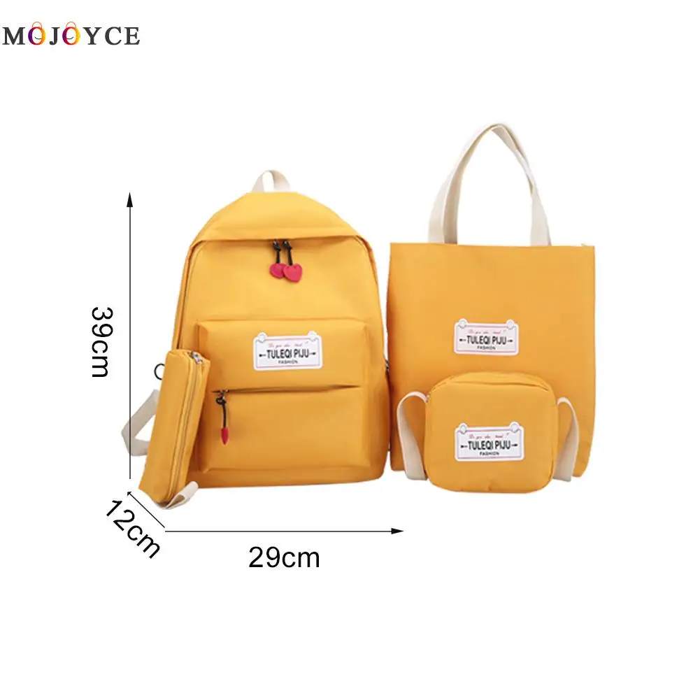 

4pcs/Set Canvas Women Backpacks College Teenager School Backpacks Casual Printed Large Capacity Rucksack Mochila Shoulder Bags