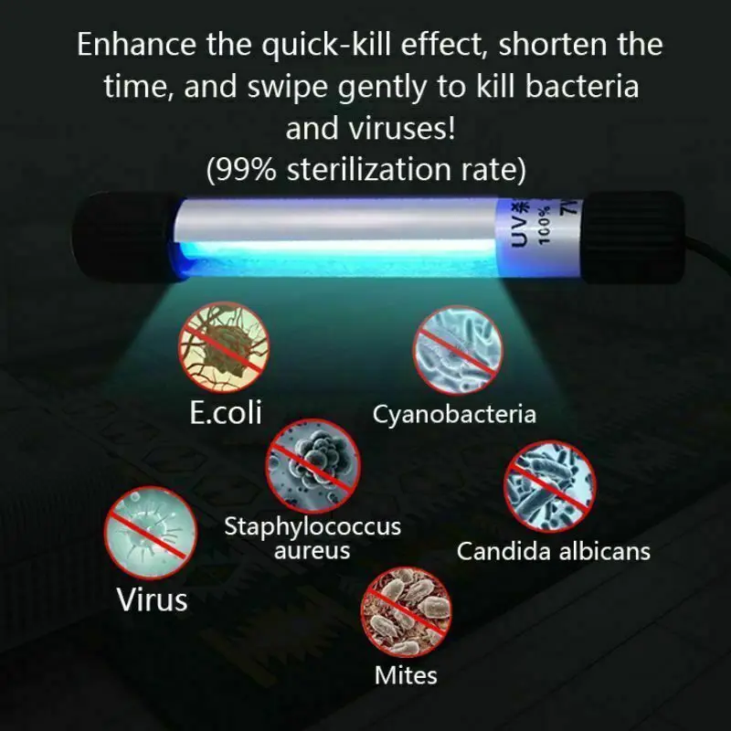 Портативный УФ стерилизатор светильник водонепроницаемая трубка дезинфекция