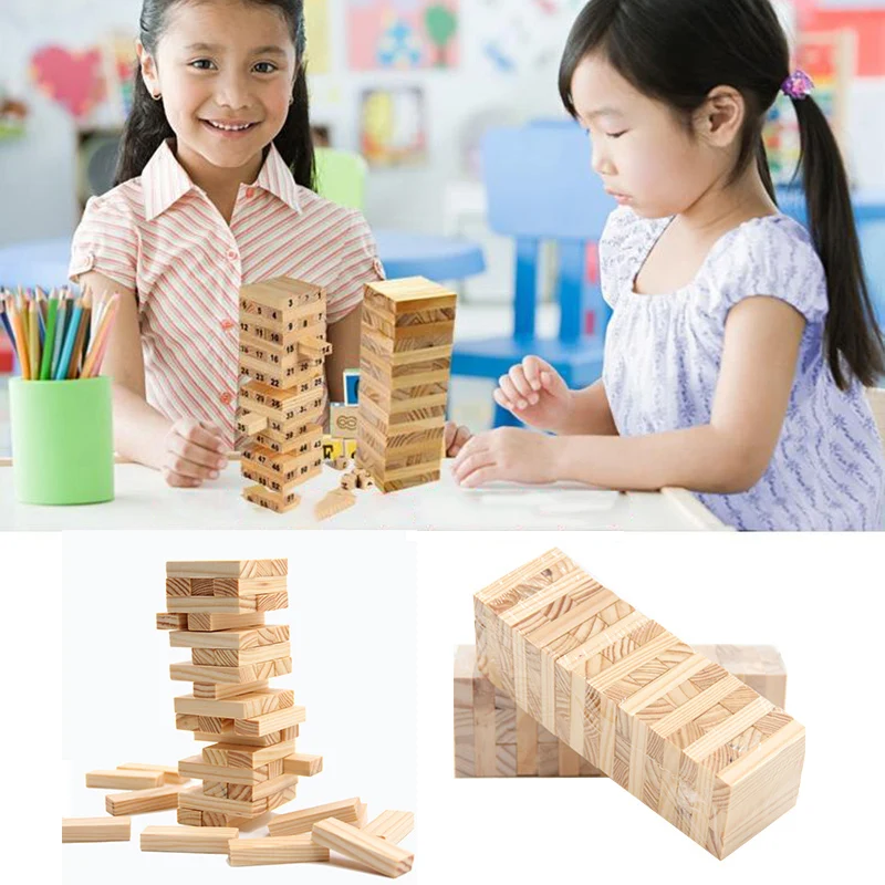 DIY башня дерево составное здание блоки игрушки для детей Семейная Игра укладчик