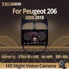 Автомагнитола TIEBRO 2 Din Android 10,0 для Peugeot 206 2000-2018 стерео приемник GPS-навигация Авторадио DSP Bluetooth плеер IGO