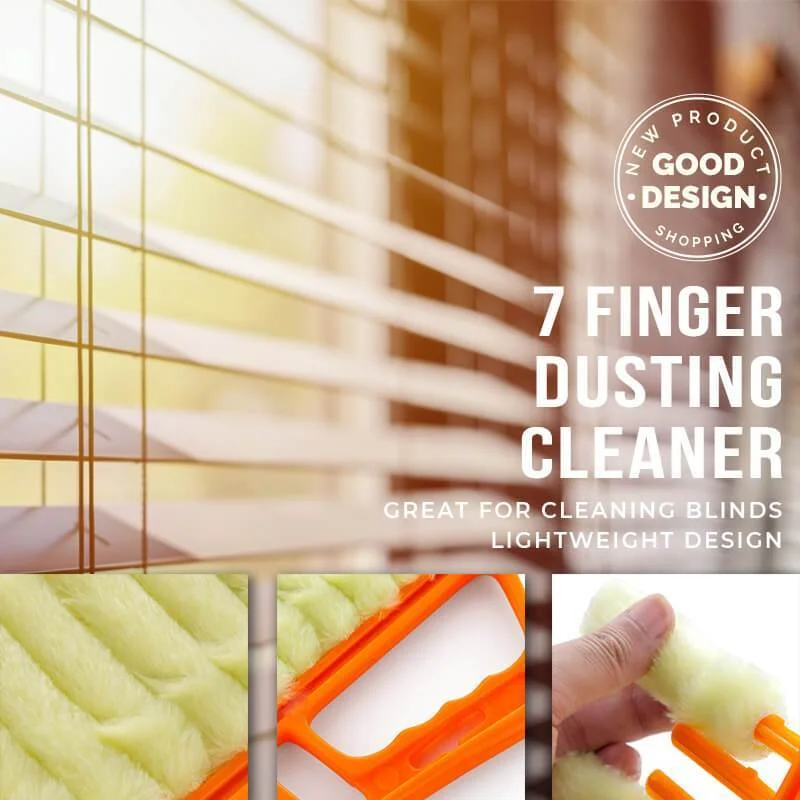 

7 Finger Dusting Cleaner Tool Useful Microfiber Window brush air Conditioner cleaner with washable venetian blind blade cleaning