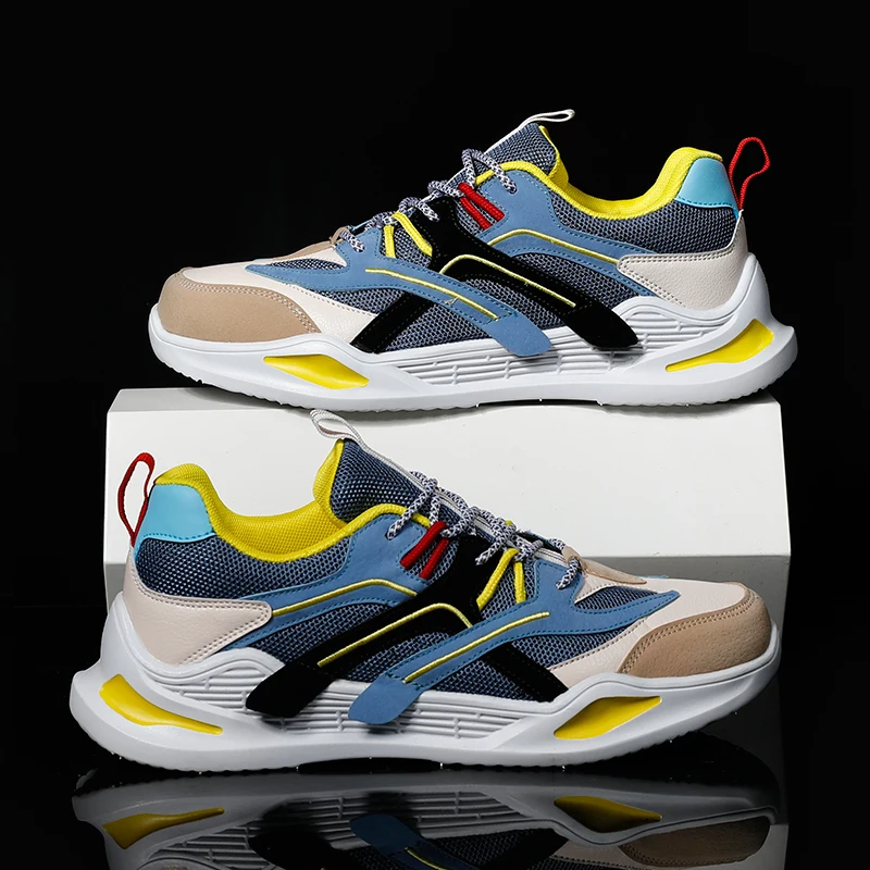 

2020 Men's Light Running Shoes High Quality Lace up Walking Athletic Shoes for Men Sneakers Breathable Outdoor Sports Shoes Male