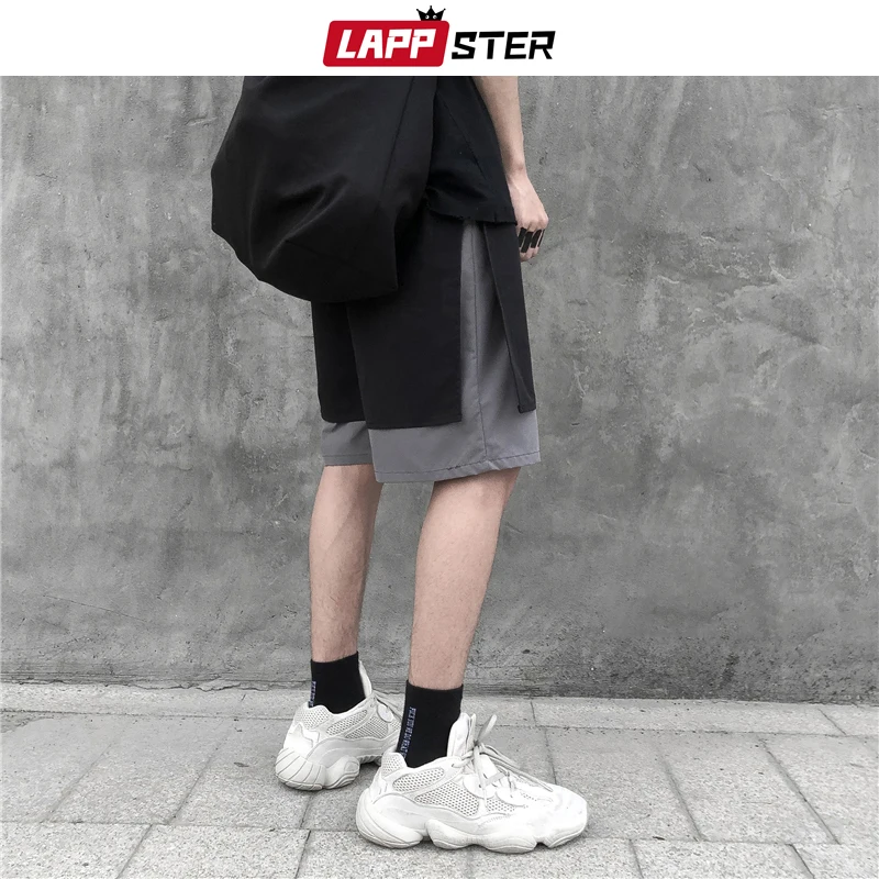 LAPPSTER Шахматная уличная одежда мужские шорты Лето 2019 полосатые хип хоп хлопок