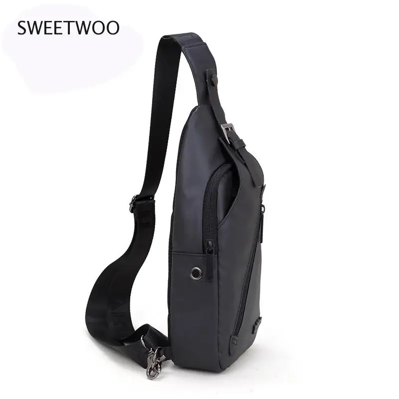 

Student Messenger Chest Bag 2021 Men's Mobile Phone Shoulder Crossbody Bag Street Hanging Bag Waterproof Oxford Cloth Coin Purse
