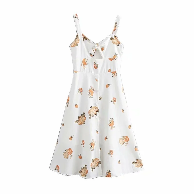 

SHZQ, новинка, женская модель, милый галстук-бабочка, тонкие бретельки, трапециевидные повседневные женские Платья До Колена