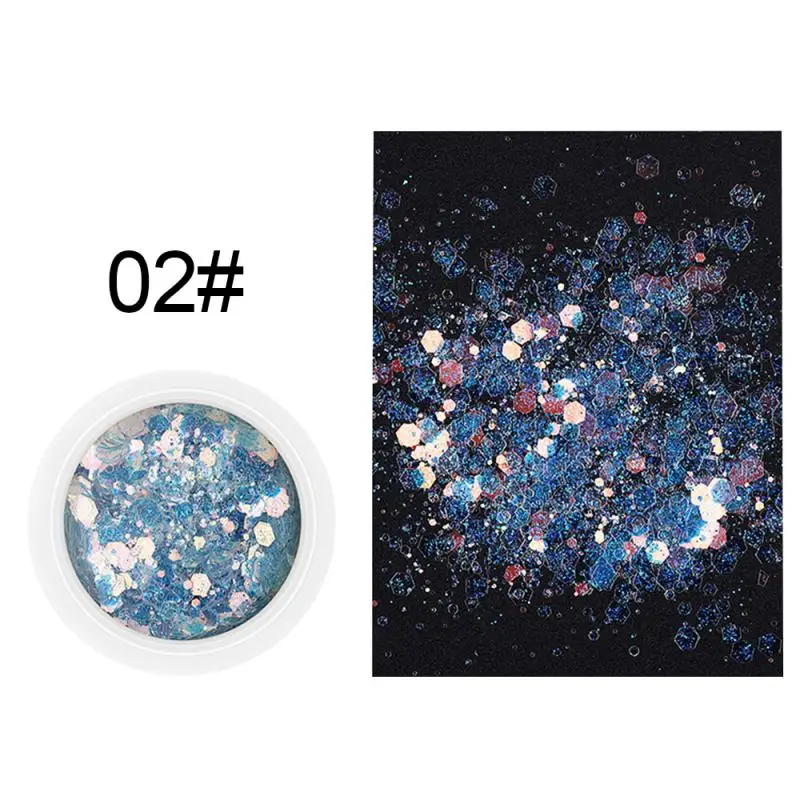 Рождественские Блестки для ногтей Хэллоуина смешивание блестки лазерный