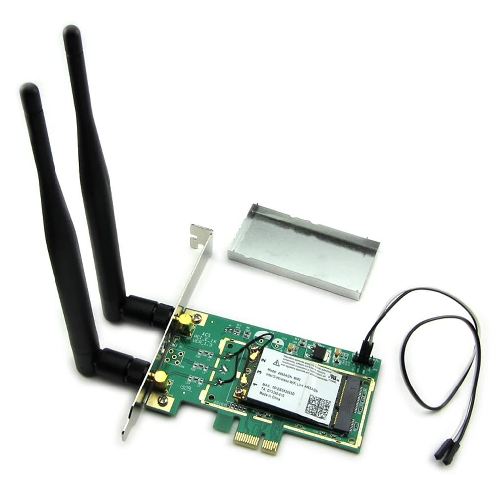 Беспроводная карта Wi-Fi Mini PCI-E Express на адаптер с 2 антеннами внешняя сетевая ПК Bluetooth