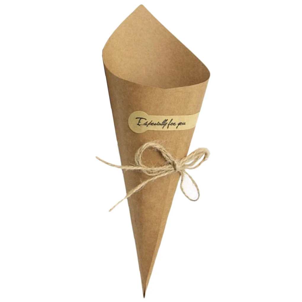 

50pcs DIY Bouquet Kraft Paper Handmade Flower Gift Box Folding Card for Gift Package, Kraft Paper