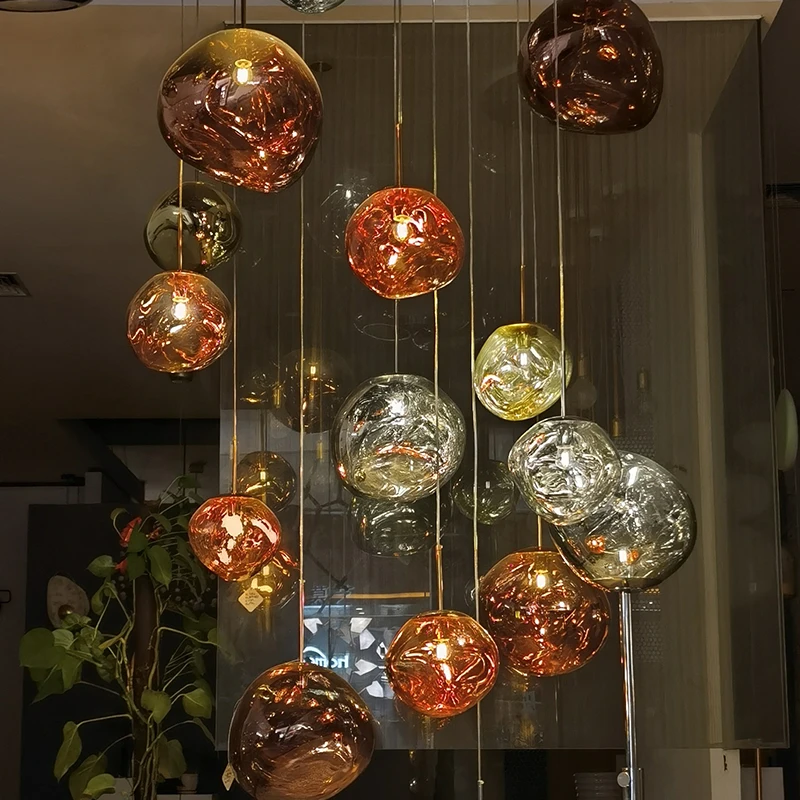 nordic pvc lava pendant lights modern bedroom for living room loft villa lava pendant lamp home indoor decor ktchen lighting free global shipping