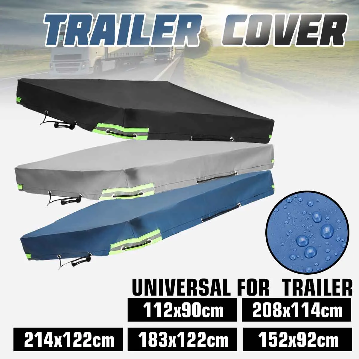 Universal Trailer Car Cover Auto Roof Tent Sunshade Waterproof Windproof Dustproof Outdoor Protector Travel Camping Canopy | Автомобили и