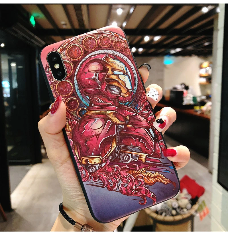 Для iPhone 11 Pro 7 8 6s Marvel hero Мстители чехол для телефона для iPhone 11 Pro Max X XS 6 6s 7 8 Plus Мягкий силиконовый чехол