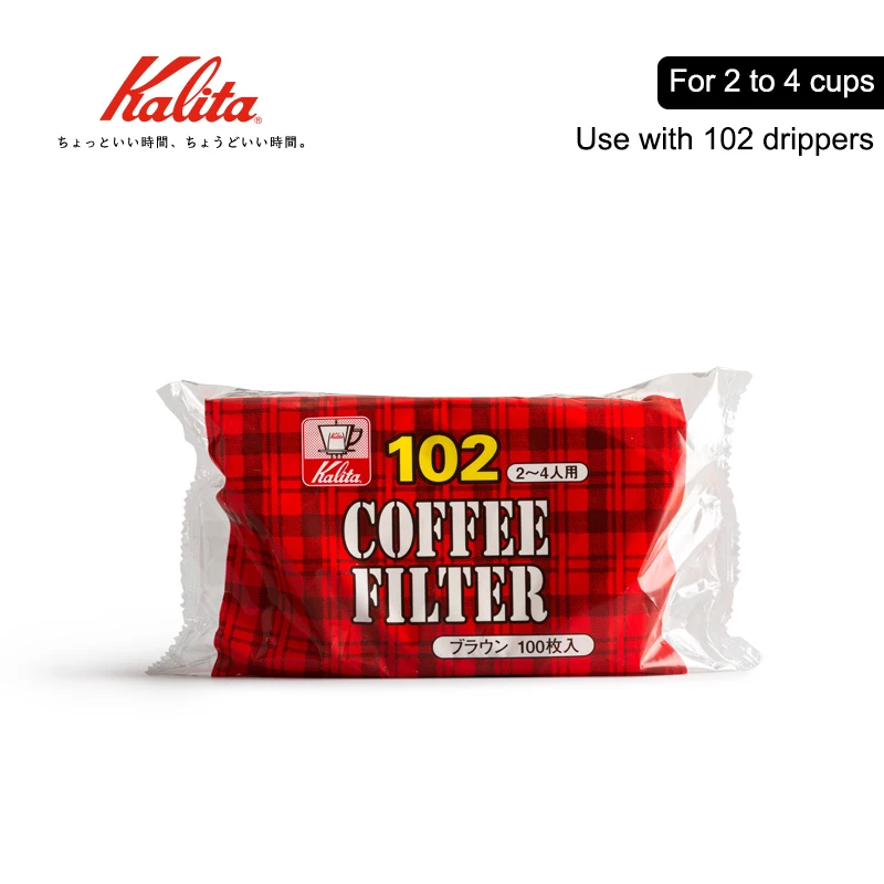 Фильтры kalita для кофе бумажные фильтры 100 листов коричневого цвета с капельницей