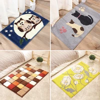 joylive woven jacquard floor mats home bathroom entrance bedroom kitchen anti slip mat absorbent foot carpet popular cute 2021