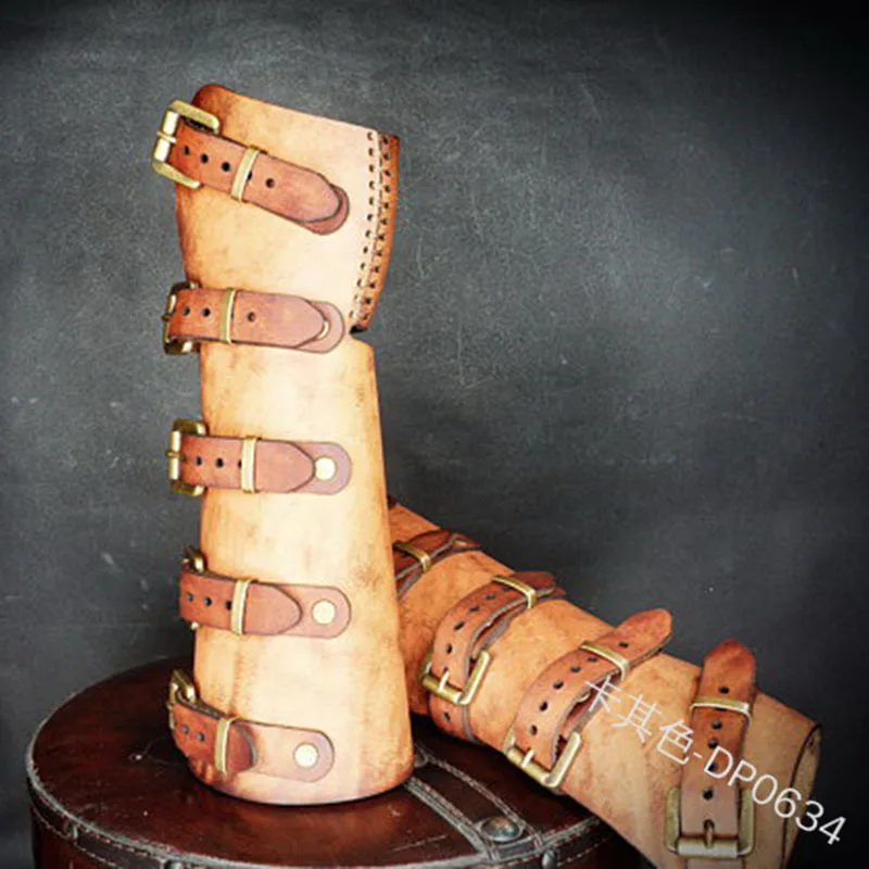 Для взрослых в средневековом стиле боевой воин Larp рыцарь рукоятка кожаный