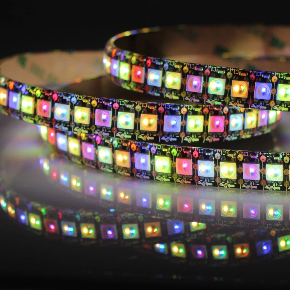 WS2812B/SK6812 RGBW/WS2811/WS2813/WS2815 RGB Светодиодные ленты IP30/65/67 индивидуальный адресат Цвет