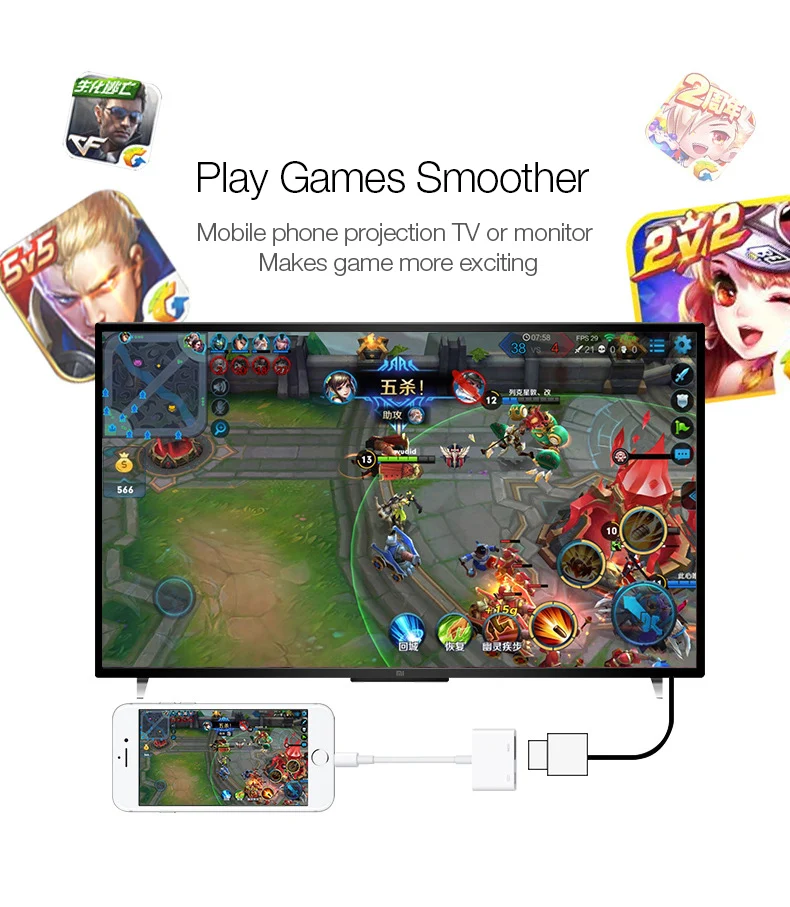 UTHAI C43 для Lightning type C to 1080P HDMI адаптер цифровой av-кабель для iphone XR X 8 7 11 ipad Air to 4K конвертер Android