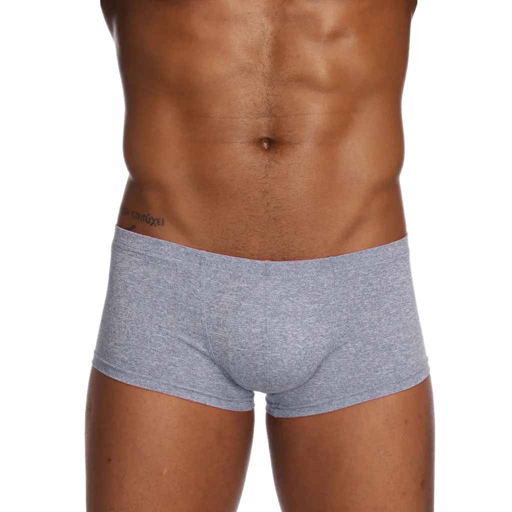 Мужские трусы боксеры из дышащего материала черные однотонные с мешочком