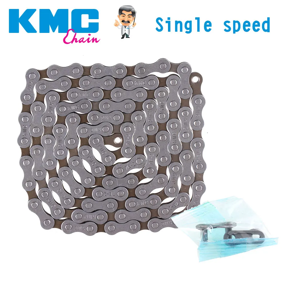 

KMC-HV410 bicycle single-speed driving chain, mountain bike folding bike, city, leisure, 112 chain links, silver chain