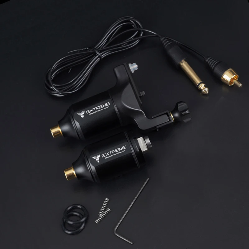 Набор для татуировок Dragonhawk вращающаяся машинка 2 двигателя блок питания иглы