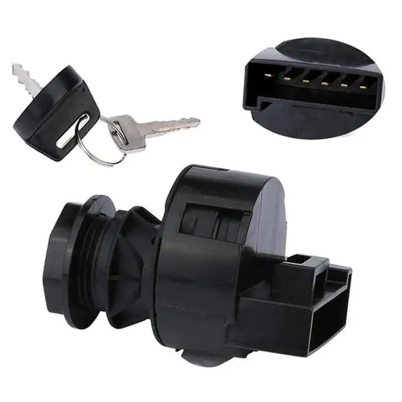 

Motorcycle 6-Pin Electric Door Lock Ignition Switch Key For Polaris 400 500 700 800 Black Color