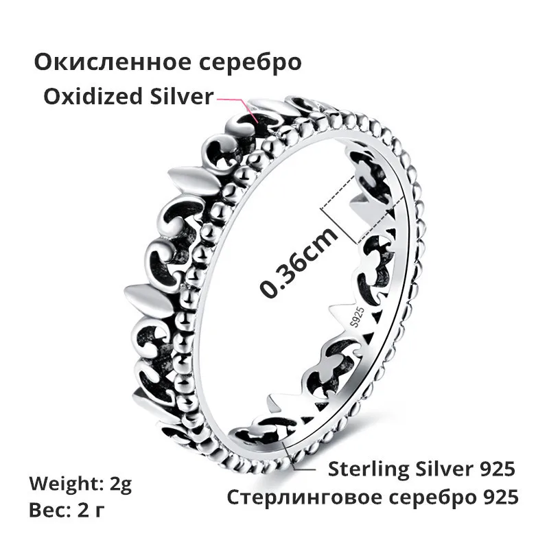 Женские винтажные кольца TONGZHE классические из 100% стерлингового серебра 925 пробы