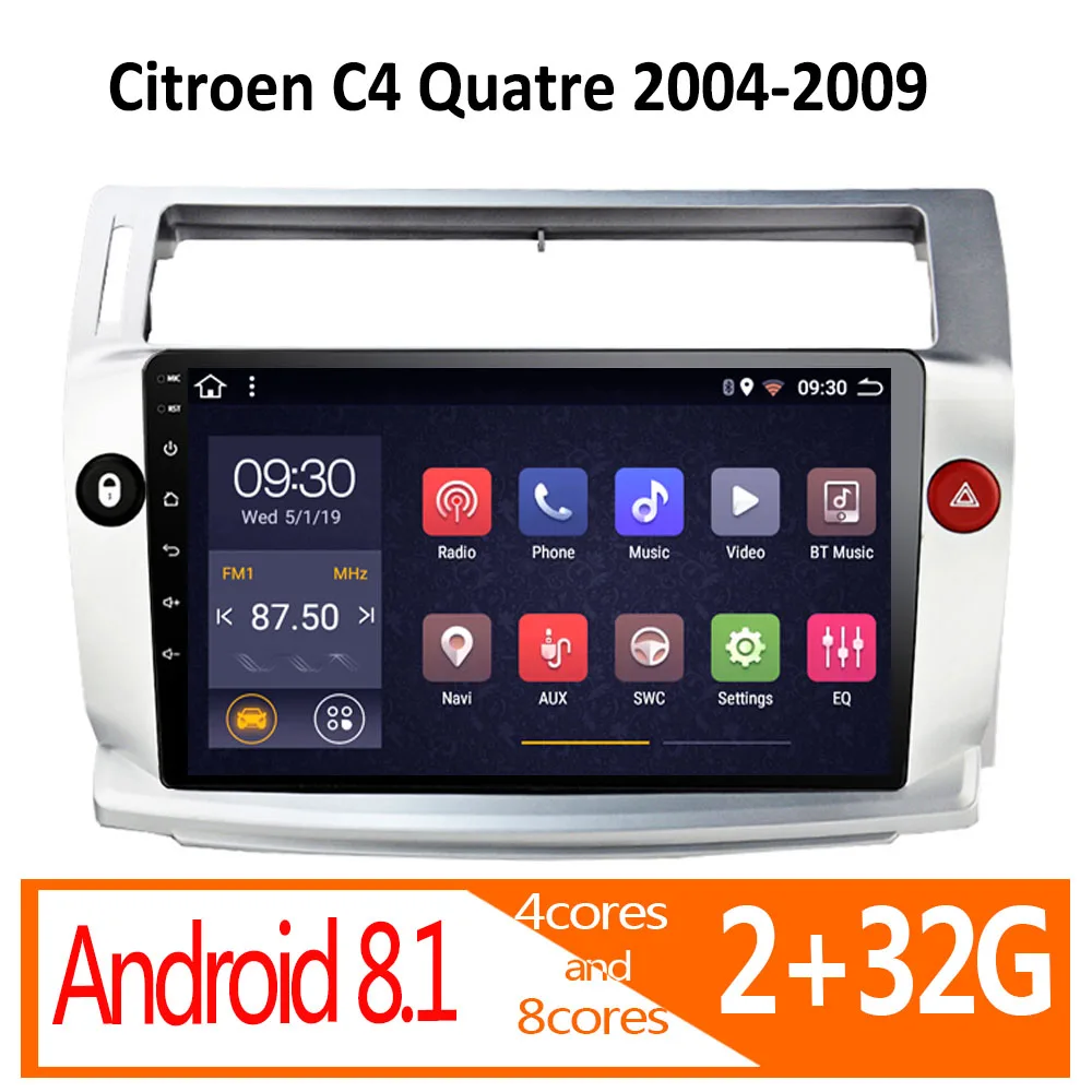 Автомагнитола coche android auto 2 32G для Citroen C4 Quatre 2004 2005 2006 2007 2008 2009