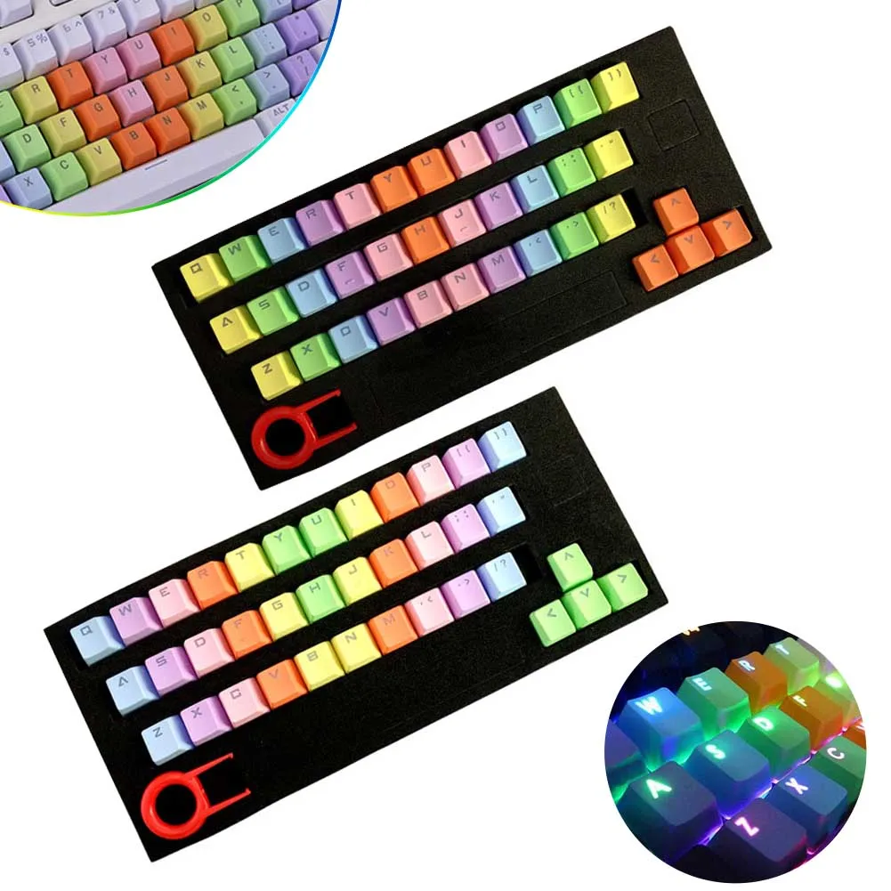 37 key красочные PBT механическая клавиатура Gaming Keyboard клавиши комплект