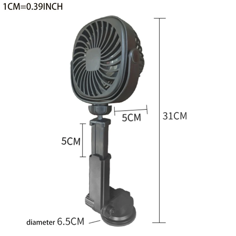 

Free Rotation USB Battery Dual Purpose Portable Car Fan, Desk Fan Strong Wind