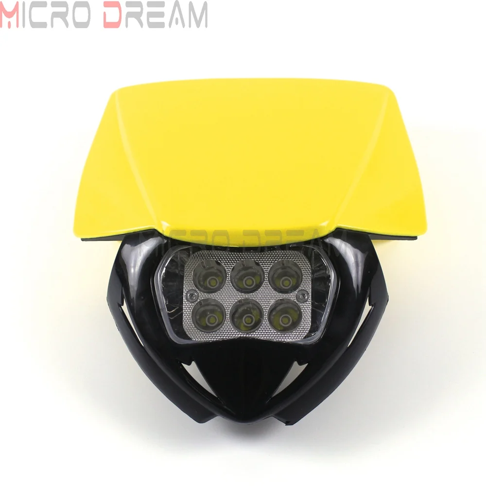12 В Желтый Мотоцикл Байк светодиодный фара лампа обтекателя универсальный для