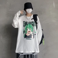 personality cotton loose anime high quality tshirt hight street neutral style o neck clothes all match comfortable streetwear