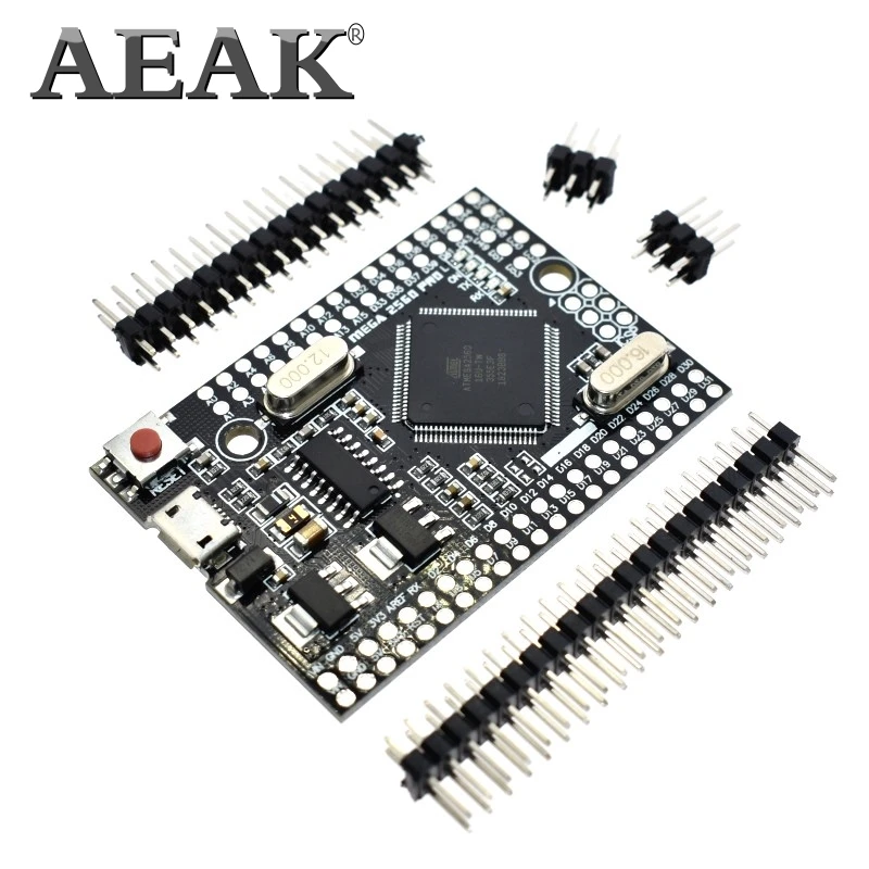 AEAK Mega 2560 PRO MINI 5 В(встраивание) CH340G ATmega2560-16AU с наконечниками, совместимыми с arduino Mega 2560