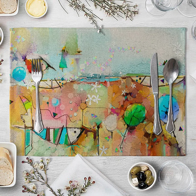 Креативный коврик для стола с рисунком салфетка в виде рыбы мальчика свадебная