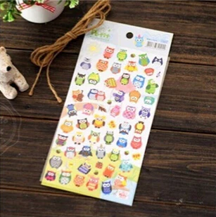 

Books Market Diary Transparent Scrapbooking Calendar Album Deco Sticker Owl Giraffe Print memo sticker Cute Drawing Kids Gift