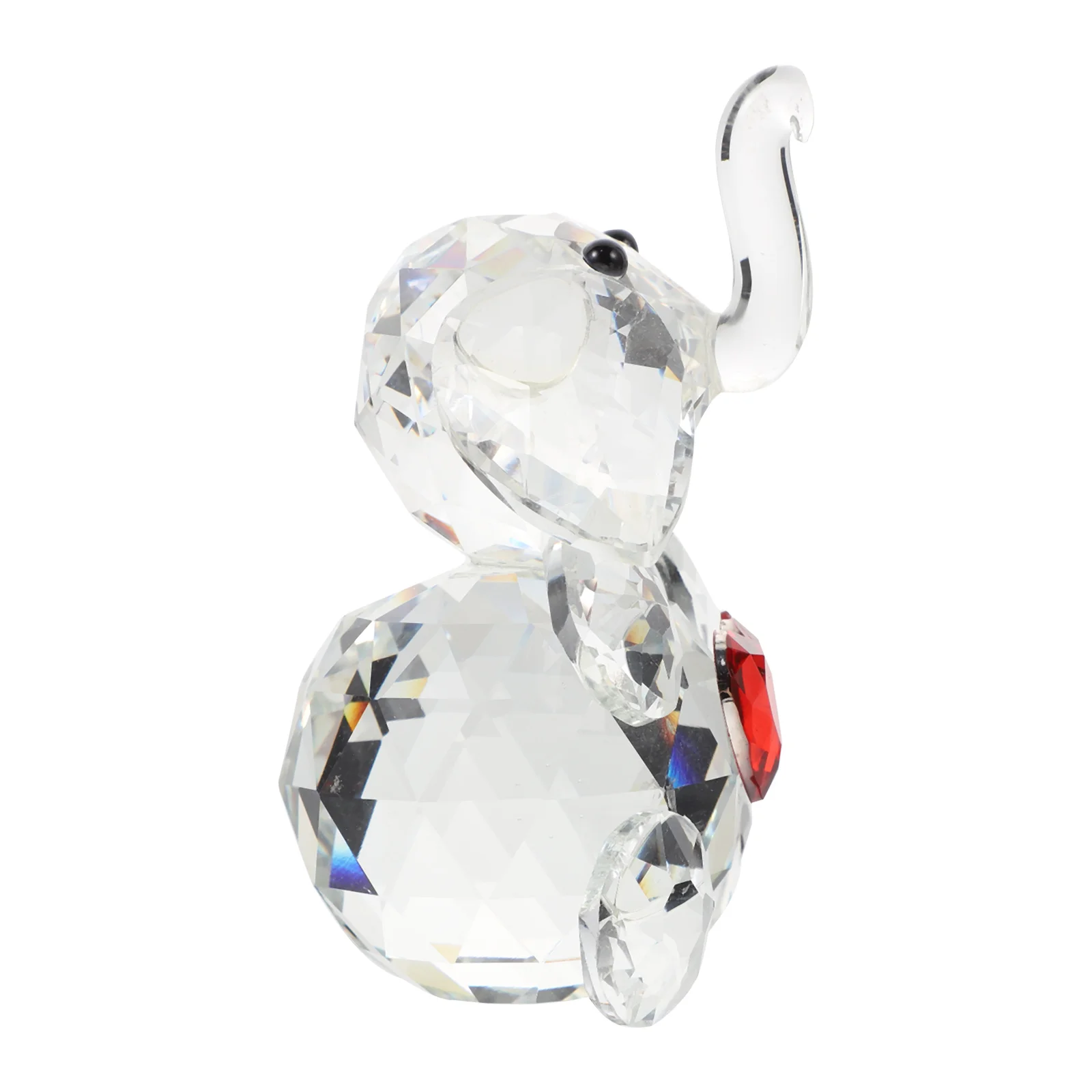 

1pc Exquisite Glass Craft Crystal Baby Elephant Decor Glass Crafts Desktop Adorn