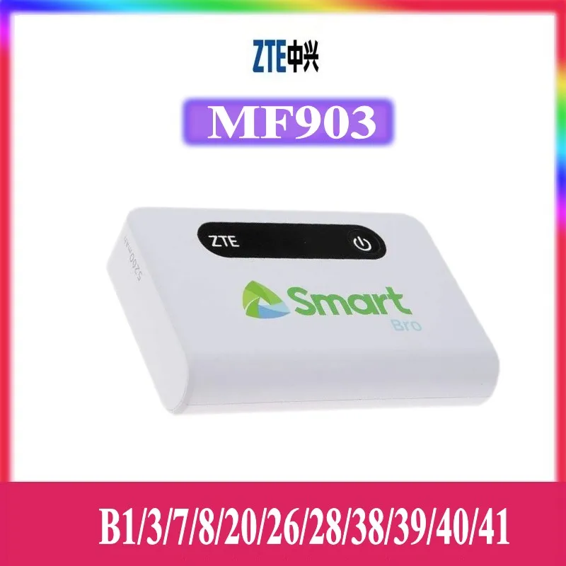 

Разблокированный Карманный Wi-Fi роутер band 28 ZTE MF903 4G LTE, внешний аккумулятор 5200 мАч с портом lan, 4g Роутер rj45 mifi, usb-Зарядка 4g