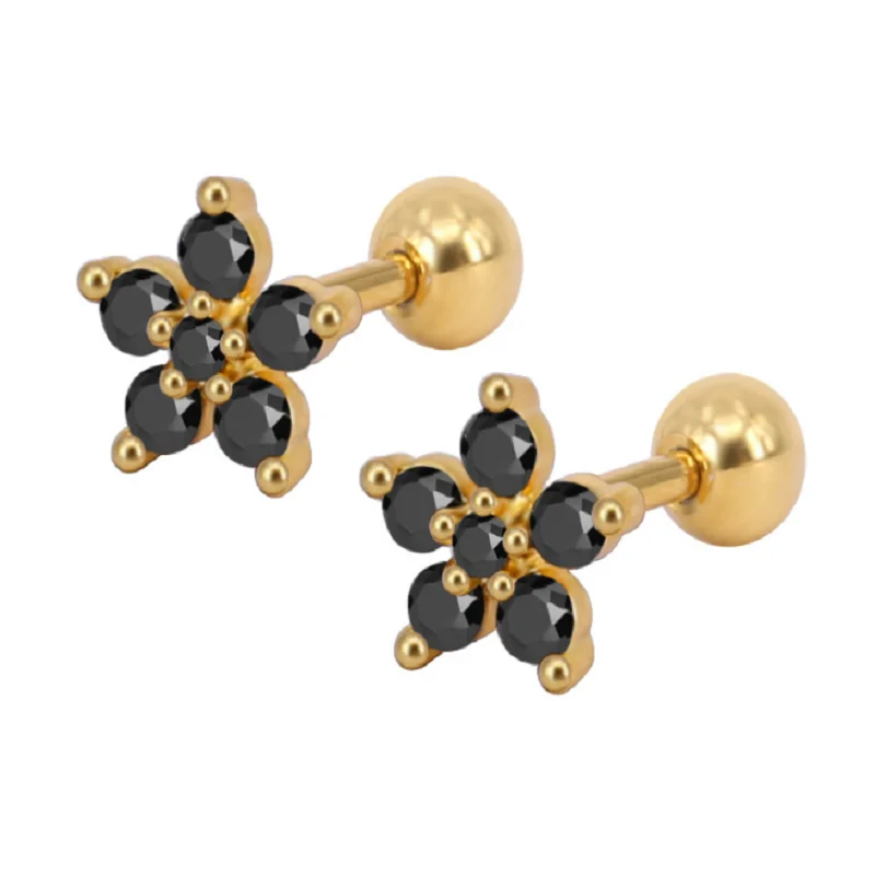 Серьга гвоздик из нержавеющей стали для пирсинга хрящевой ткани уха модное