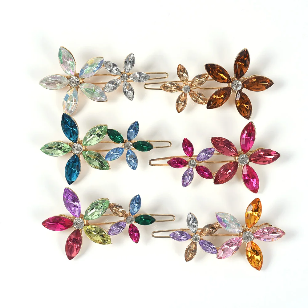 Модные Простые заколки для волос с кристаллами женские Украшения аксессуары