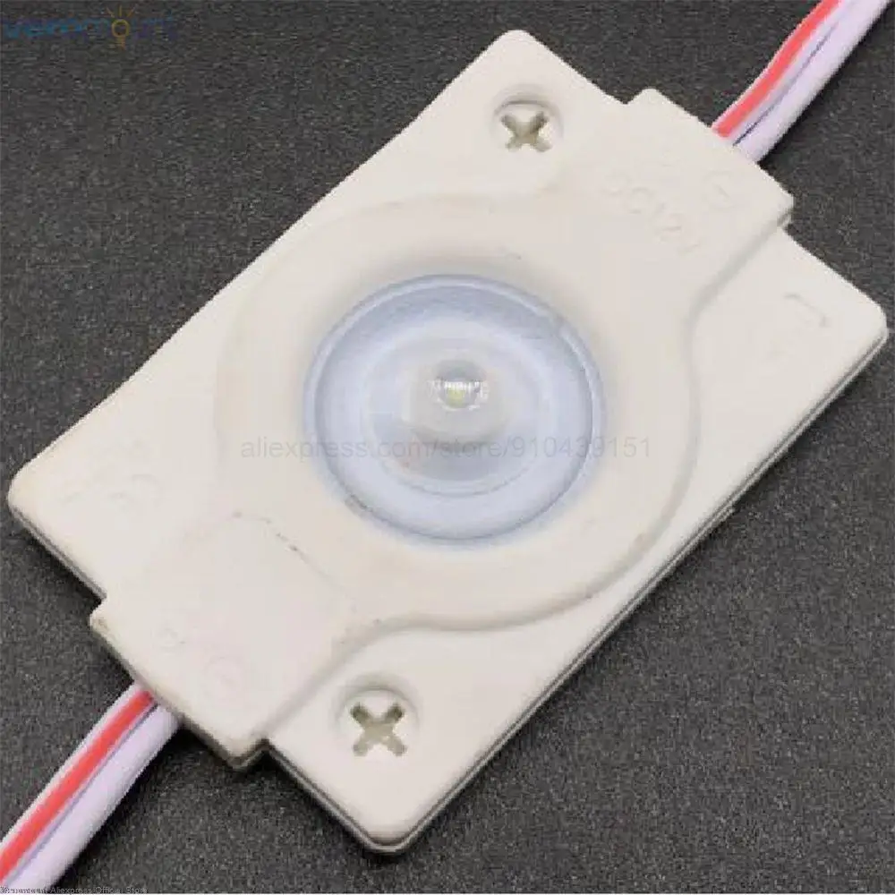 20 шт., 1,5 Вт, 12 В постоянного тока, 3030, светодиодный модуль, световая лента s Single SMD с объективом 1,5 Вт, 48x30 мм, IP65 Светильник ильник для рекламы вывесок