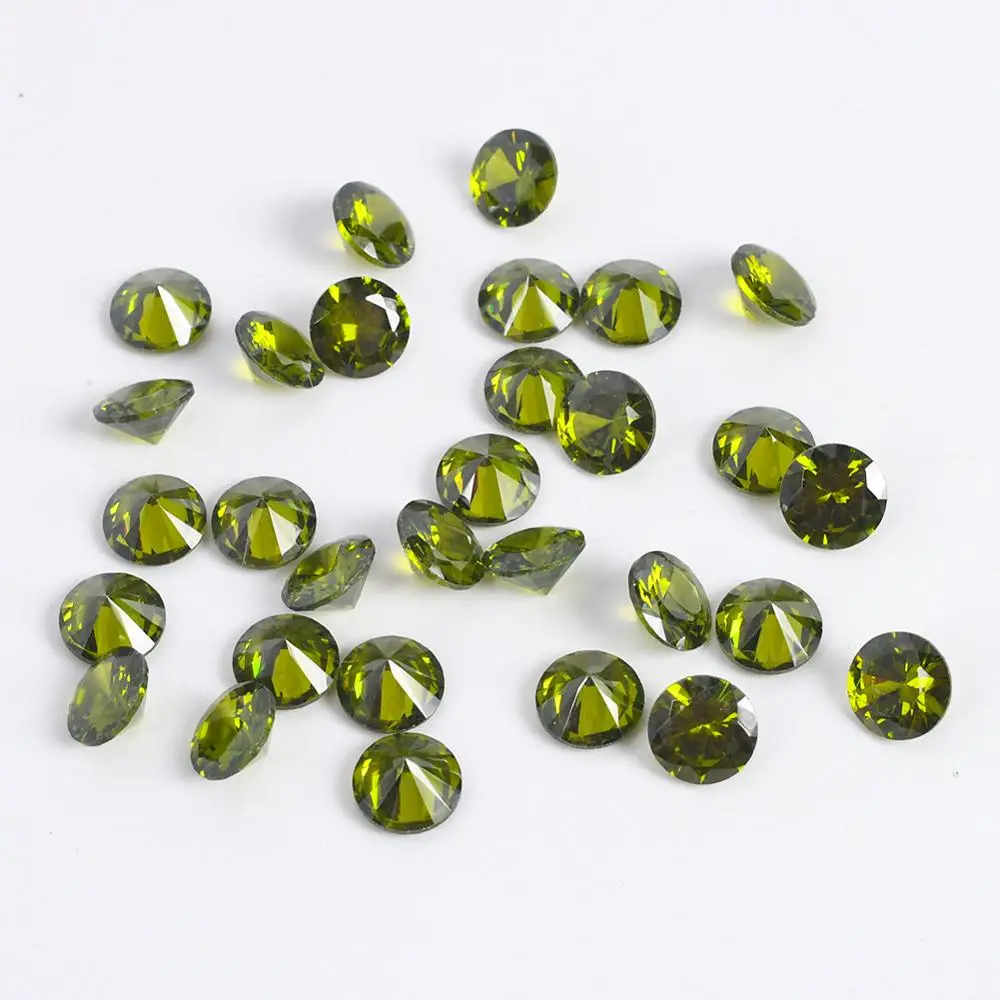 50Pcs/Lot 6mm Round Shape Loose CZ Zircon Stone AAAAA Cubic Zirconia Synthetic Gems Beads For Jewelry Making DIY Accessories images - 6