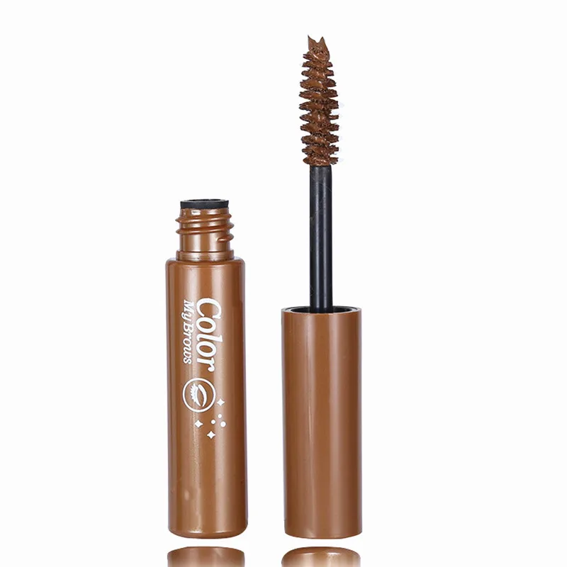 Light brown 3 цвета стойкая Водостойкая тушь для бровей, крем для бровей, тени для макияжа, косметические инструменты с кистью - Color: Light brown