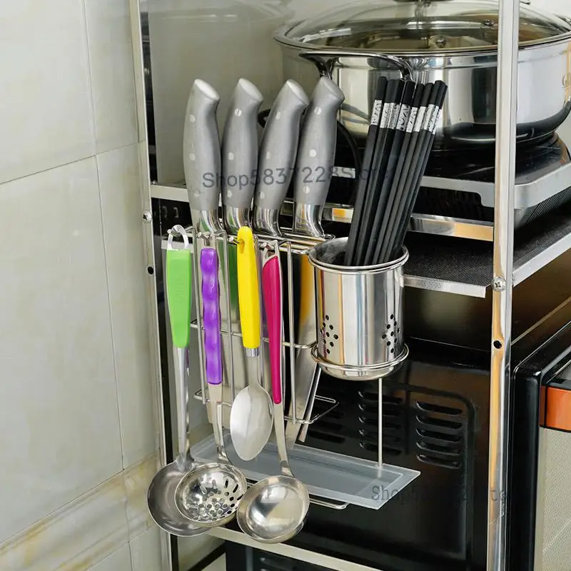 Утолщенные стеллажи для микроволновой печи из нержавеющей стали кухонные