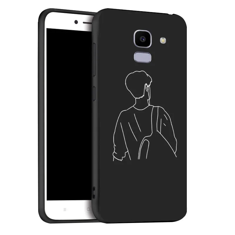 x068 Чехол для samsung Galaxy J4 J6 плюс чехол s модный силиконовый черный чехол для samsung A7 J6 J4 J8 крышка бампера - Цвет: x068